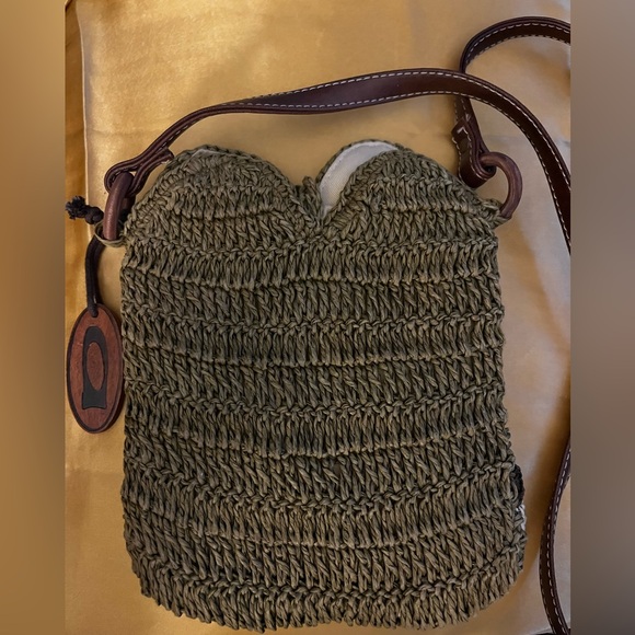 August Brand Crochet Knit Woven Flower Daisy Crossbody Beach Bag Purse Vintage - Picture 2 of 7